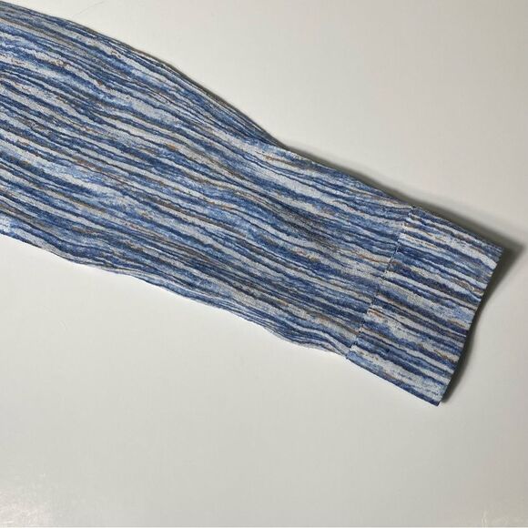 Nanette by Nanette Lapore Blue Striped Button Front Tunic Blouse Women's Size M - Picture 6 of 16